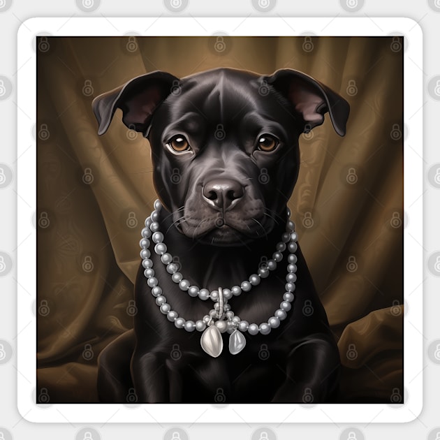 Pearly Black Pitty Sticker by Enchanted Reverie